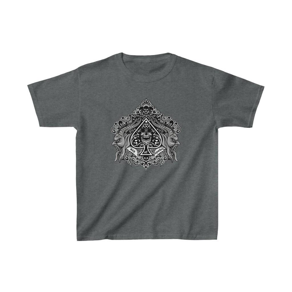 Ace of Spades Skull Gargoyle Kids Heavy Cotton? Tee S