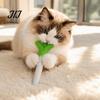 Engaging Cat Toys for Indoor Play Silicone Scallion Toy, Kitten Chew Toy with Silver Vine And Crinkle Paper, Teeth Cleaning Dental Care, Boredom