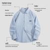 Mark Fairwhale Men's Oxford Striped Long Sleeve Shirt