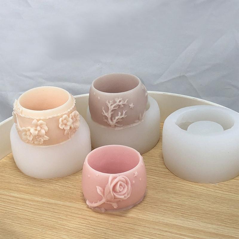 Śliwkowy Róż Geometryczna Forma do Doniczki Silikonowe Formy do Żywicy Ornament Forma Silikonowa do Robienia Doniczki na Sukulenty