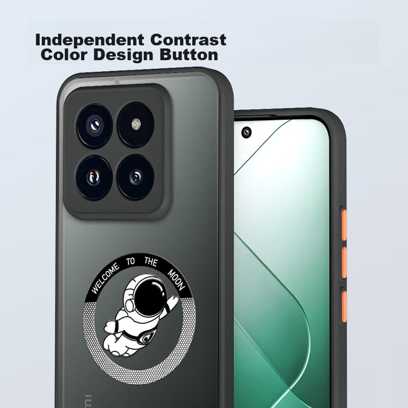 Phone Case for Xiaomi 14 Pro, Xiaomi 14 Pro Shockproof Silicone Upgraded Lens Full Protection Personalized Design Contrasting Colors - Fish In Water