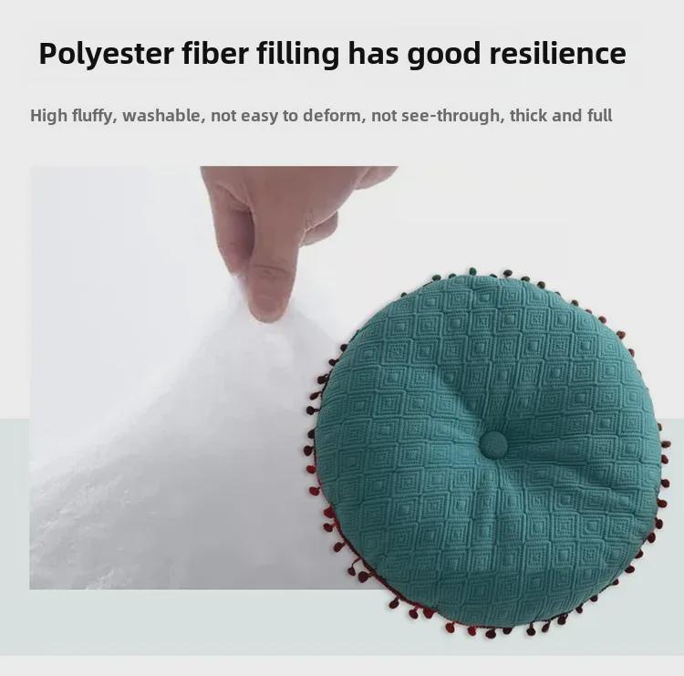Solid Color Tassel Round Cushion for Sofa or Bay Window