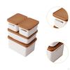 4 Pieces 1/12 Dollhouse Storage Box Doll House Accessories 1: 12 Scale Decor for Bedroom