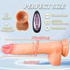8.6-inch Retractable Vibrating Dildo with 10 Vibration Modes,Rotating Heating,Soft Silicone,Wireless Remote,Powerful Suction Cup Suitable for Couples