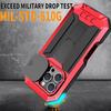 Military Heavy Duty Metal Case for IPhone 13 14 15 16 17 Pro Max Slide Camera Built-in Screen Protector Full Body Hybrid Cover