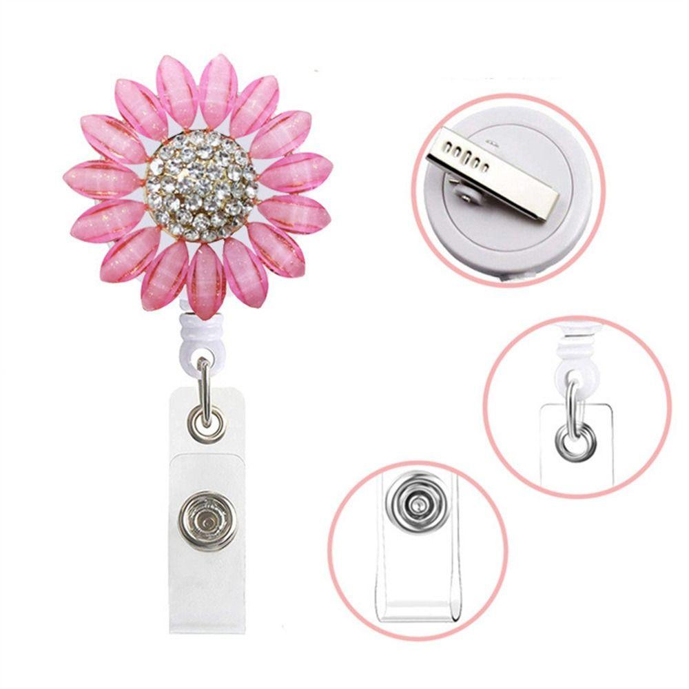 Easy Pull  ID Lanyard Retractable Badge Reel Badge Holder Badge Card Reels ID Card Clips