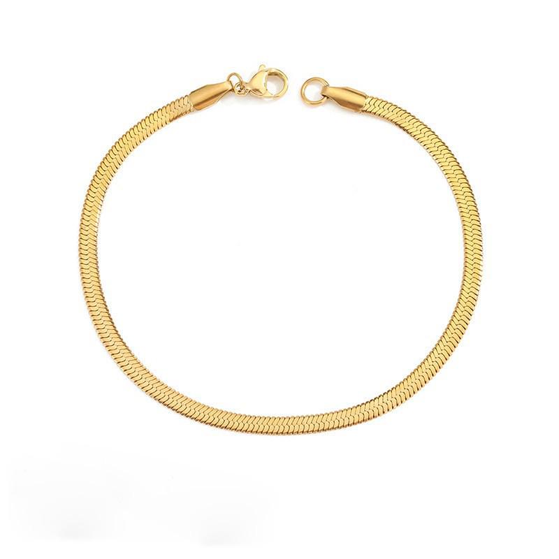 Unisex Fashionable Simple Titanium Steel Snake Chain Bracelet