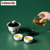 Panda Travel Tea Set Kit Traditional Teapot and Cup Set Set of Cups 1 Pot 2 Cups Tea Making Organizer Portable Camping Handbag