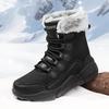 Fashion Lace-up Snow Boots Women Plush Cotton Shoes High-top Boots Ladies Winter Warm Outdoor Shoes for Hiking Trekking