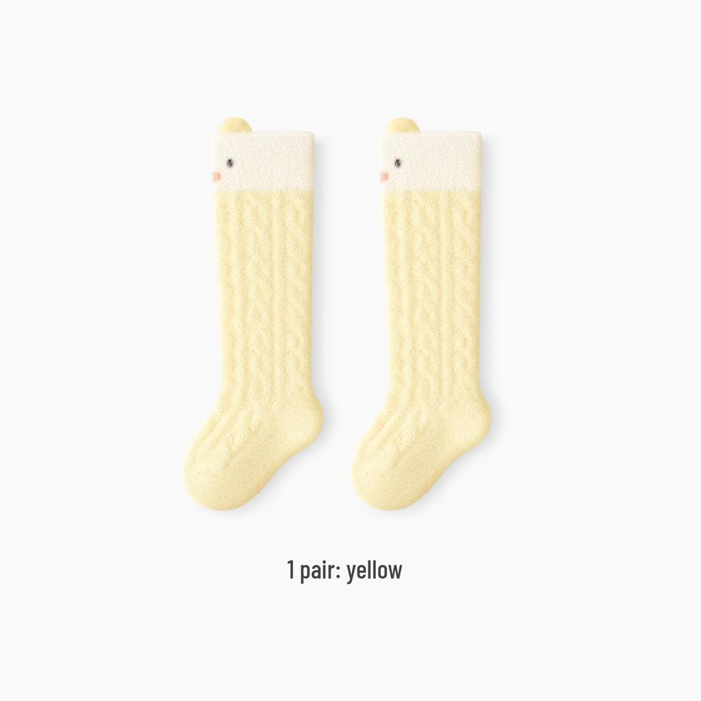 Fleece-Lined Cartoon Baby Over-the-Knee Socks