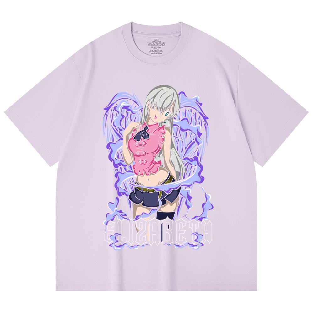 230 Gsm 100% Cotton Seven Deadly Sins V3 Elizabeth Print Unisex Heavy Cotton T Shirt