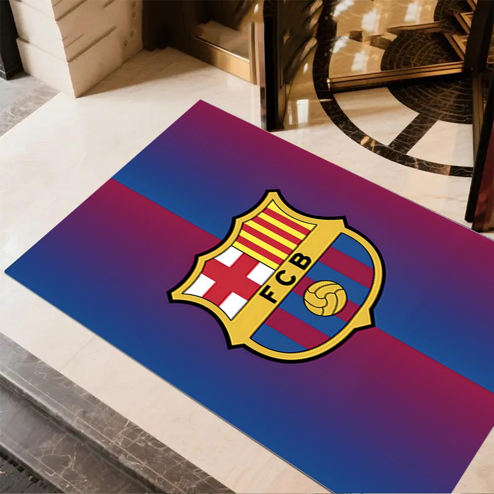 Fcb Crest Emblem Carpet Design for Dining Room Living Rooms Playrooms Bedrooms Anti-slip Rug Office home decor Gift for Festivals