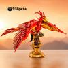 2026 MOC Fire Phoenix Building Block Kit 938PCS STEM Creative Bird Model DIY Desktop Display Construction Toy for Kids