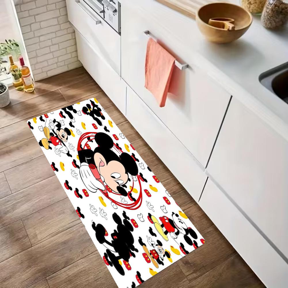 Mickey Mouse Comic Strip Kitchen Mats Durable Bathroom Pads Comfortable Rugs Carpets For Kitchen Home Office Sink Laundry Room Bathroom Decor
