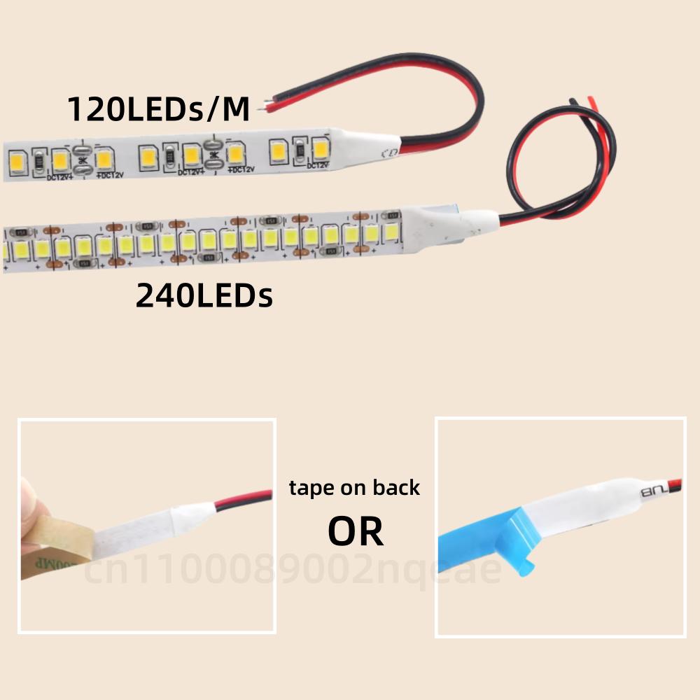 12V LED Strip SMD 2835 1M 2M 3M 4M 5M LED Stripe Tape Light 120LED/M 240LED/M Warm White Flexible Strip Ribbon Home Decor Light