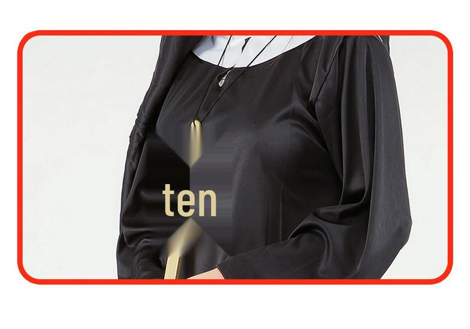 Adult Priest and Nun Role-Playing Clerical Robe Costume