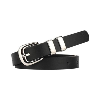Retro Small Belt Women'S Style Jeans Belt Thin Black Decorative Simple Belt Soft Leather Belt Women