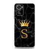 Crown Letter A To Z Phone Case For Xiaomi Redmi Note 13 12 5G 9S 9 8 10 11 Pro Plus 4G 9T 13C 12C10C 9C 9A 7 Pro Clear Cover