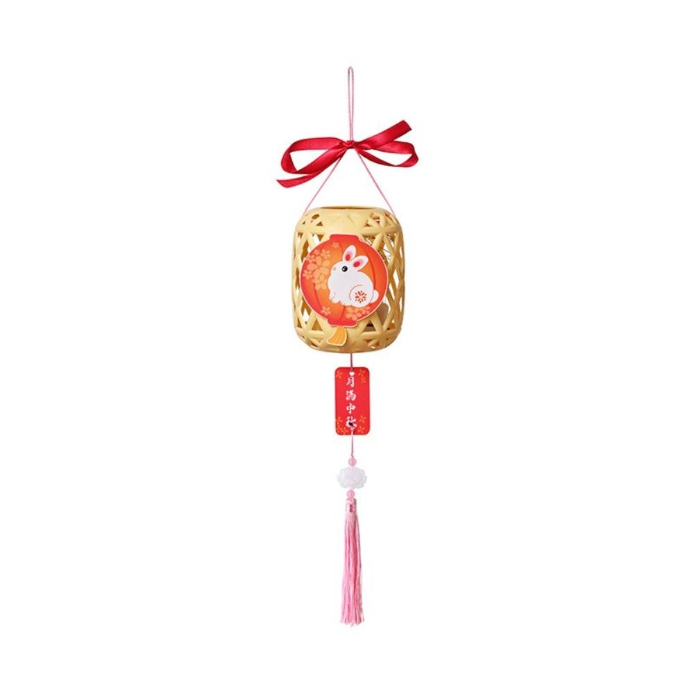 Handmade Children DIY Lantern Material Kit Handcraft Rabbit Handheld Lantern  Outdoor