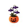 Knitted Halloween Potted Plant Decor, Ready to Display Tabletop Decoration for Seasonal Home