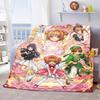 Cardcaptor Sakura Plush Flannel Blanket Soft Warm Throw Lightweight Blanket for Sofa Bed Home Use -QJY