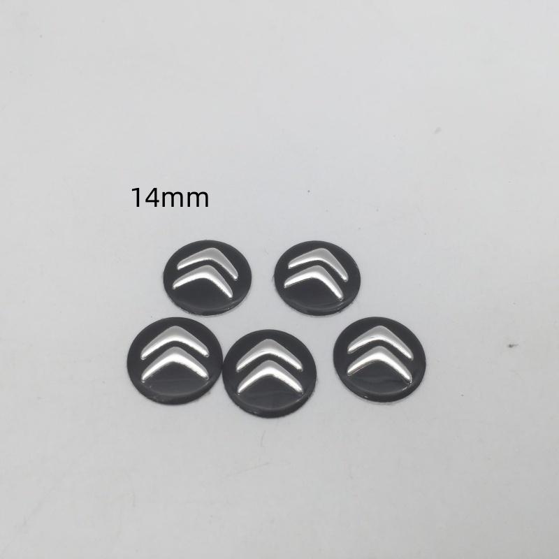 2ks 5ks 10ks 14mm 16mm Pro Citroen pouzdro na klíčenku auta Tlačítko emblému Logo emblému rovné sklopné dálkové ovládání Klíčenka Náhradní samolepka