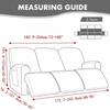1/2/3 Seater Soft Velvet Recliner Sofa Cover Relax Armchair Slipcover All-inclusive Solid Color Couch Coushion for Living Room