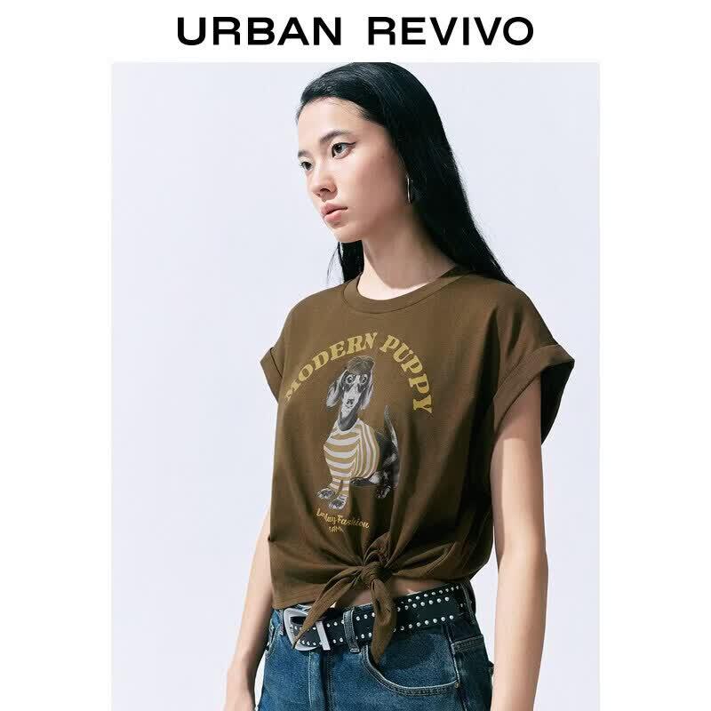 Women s Cute Dog Print Short Sleeve T-Shirt S