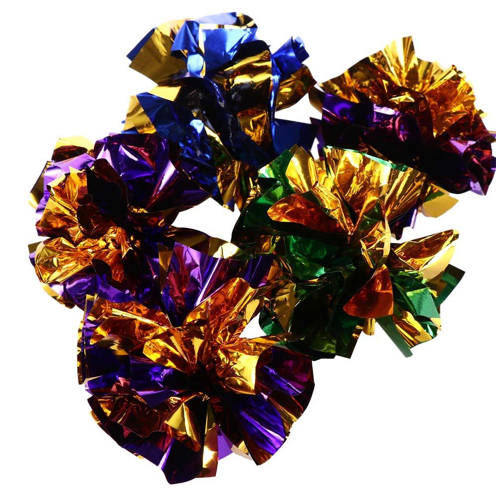 5pcs Interactive Cat Rattle Paper Ball Random Color Cat Scratch Ball Toy  Playing