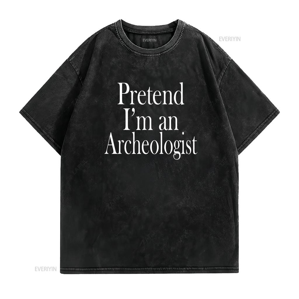 Archeologist Costume T Shirt for the Last Minute Party vintage Washed fashion homme designer clothes Slightly Stretched Soft