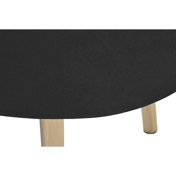Table Basse - Moderne - Noir Doré - Aluminium - 122 Cm - Design Contemporain