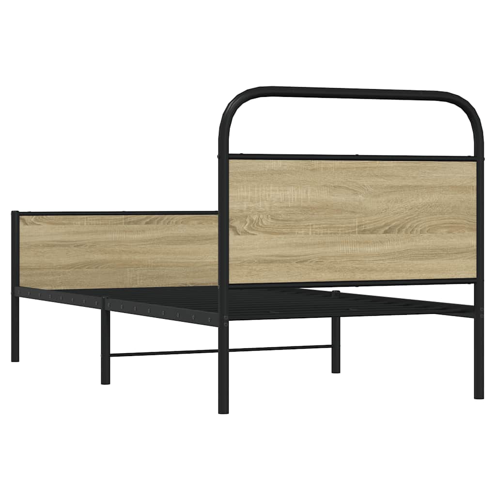 Vidaxl Cama Sin Colchón, 80X200 Cm, Roble Sonoma
