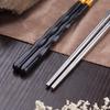 1 Pair Stainless Steel Chinese Chopsticks Japanese Wand Metal Food Sticks Korean Sushi Noodles Chopsticks Reusable Food Stick