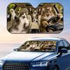 Norwegian Forest Cat Soccer  Sun Visor Car Front Windshield Sun Shade Foldable Reflective UV Protection Heat Insulation Cover