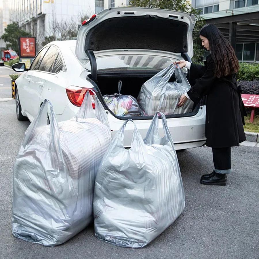 Large Capacity Moving Packing Bag Multipurpose Quilt Dust Bag PE Convenient Bag Dustproof Hand Luggage Clothes Storage Bag