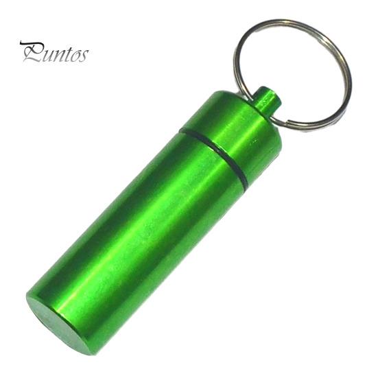 Tragbares, versiegeltes Glas, Schlüsselanhänger, Schraubdeckel, Aluminiumlegierung, wasserdicht, flacher Boden, zum Aufhängen, Mini-Tablet, Pillenaufbewahrung, Flaschenbehälter, Halter, Schlüsselanhänger