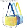 Foldable Sand Away Beach Mesh Bag for Kids, Portable Storage Bag for Beach Toys & Clothes, Versatile Organizer Also Used As Women Cosmetic Makeup Bag