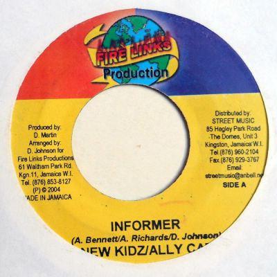 7inch Record NEW KIDZ & ALLEY CAT / MACKA DIAMON - Informer / Lexus And Benz NONE Fire Links Prod 2004 Jamaica Reggae, Ska & Dub Used