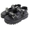 CELINE BULKY Leather and Fabric Sandals, Women's, Black, Size 38 1/2, RM1201 shoes 38 1/2 blackUsed