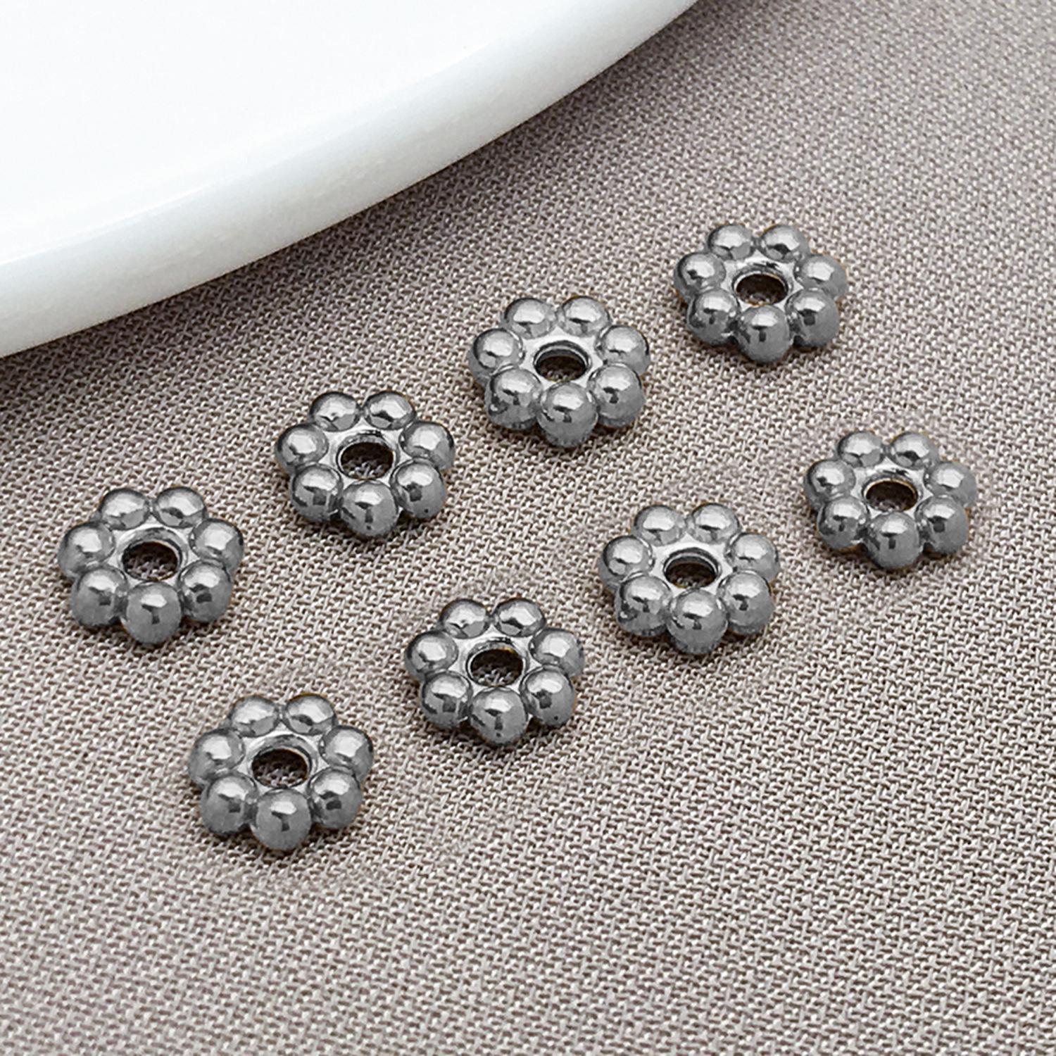 

Разделительные бусины из нержавеющей стали в виде снежинок и цветов для аксессуаров для изготовления ювелирных изделий своими руками