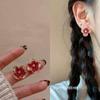 Korean Pearl Tassel Earrings with Silver Needle