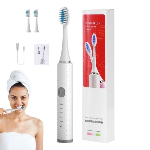 Wuasrgih Electric Toothbrush for Adults, Travel Electric Toothbrush - Adult Electric Toothbrush with 5 Modes | Lightweight Vibrating Toothbrush with S