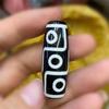 Nine-Eye Dzi Beads Natural Black Agate Tibetan Dzi Beads Jewelry Necklace With Beads Bodhi Top Beads Waist Beads Sun Moon Star