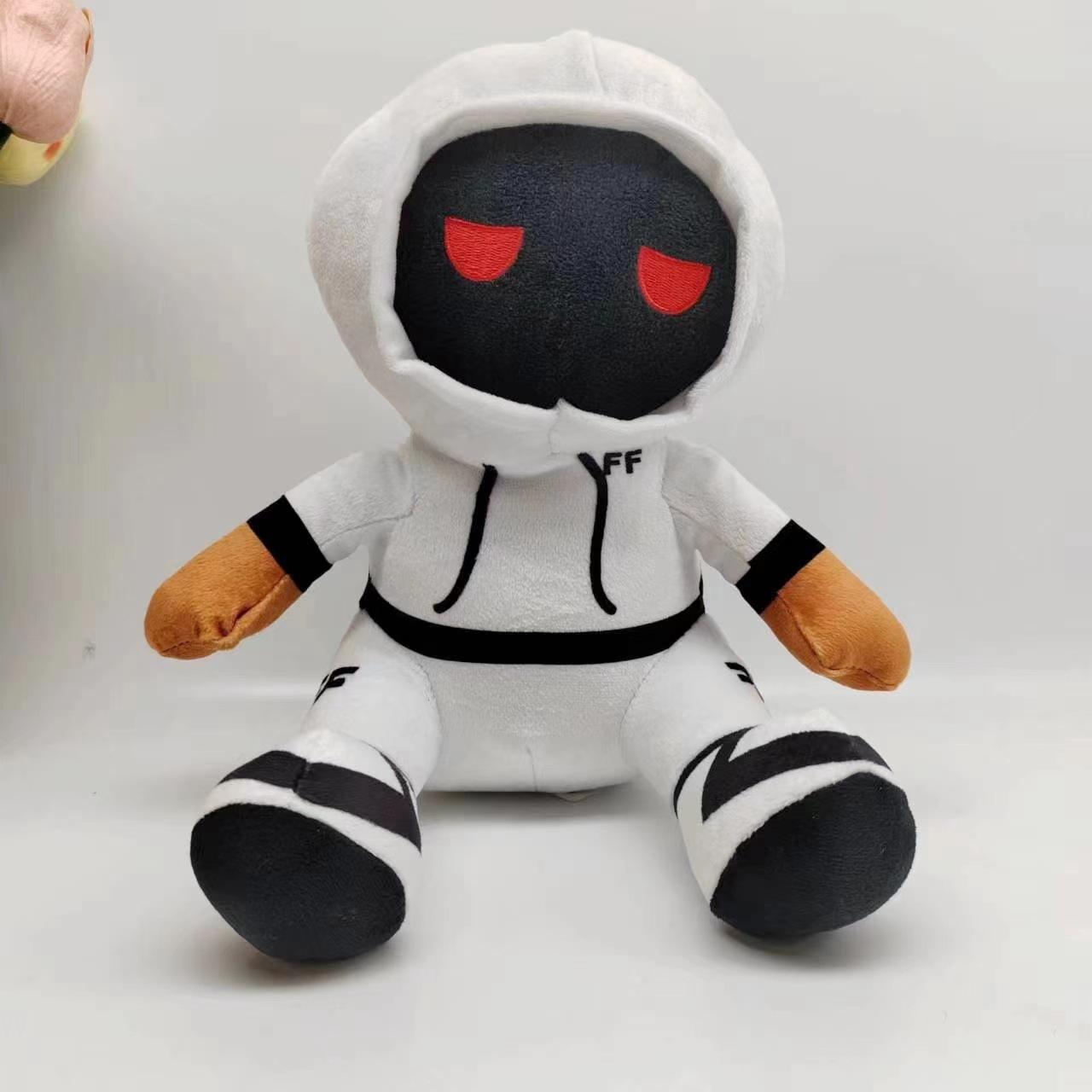Roblox Foltyn Family Plush Toy White Hooded Stuffed Figure Game Peripheral Soft Plush Doll Gift For Kids Game Fans Room Decor