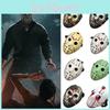 Máscara de Halloween Jason Vs Freddy PVC Durável Acessório Cosplay Para Diversão em Festa