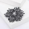 Fashion Alloy Large Crystal Glass Brooch Exaggerated Creative Women'S Sweater Coat Corsage Ornament Pin