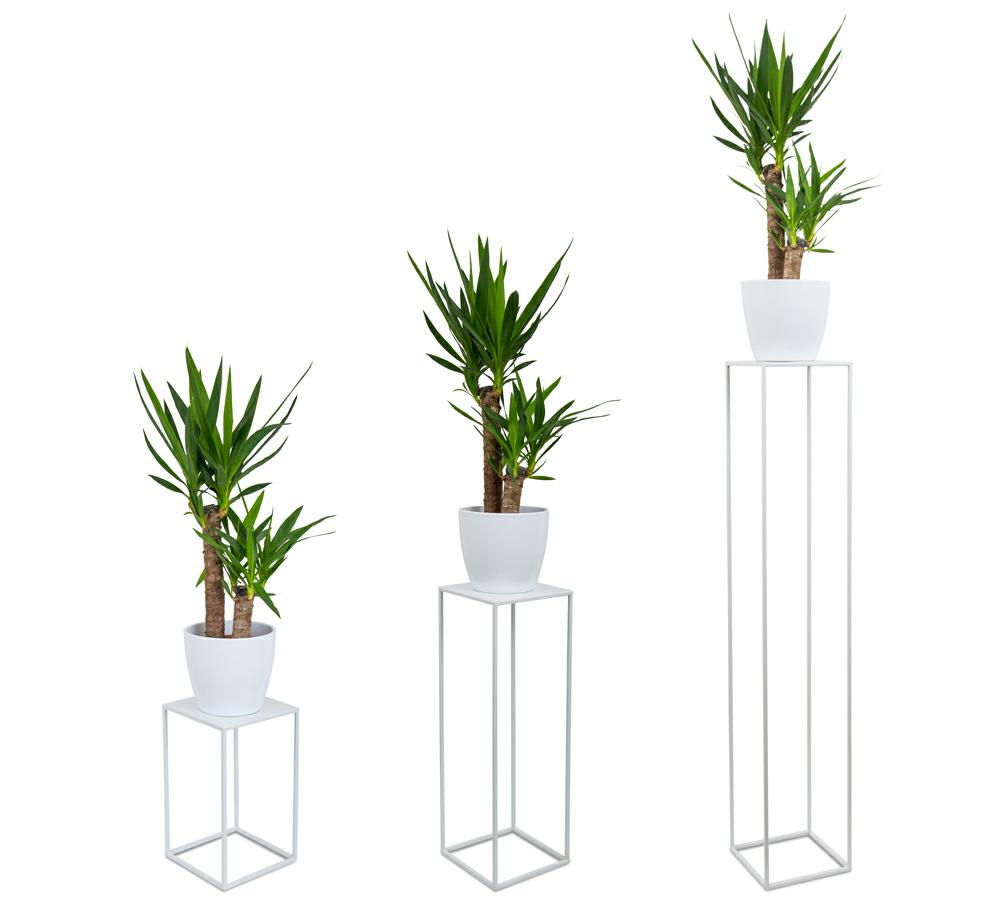Weißer Moderner Blumenständer 100 cm