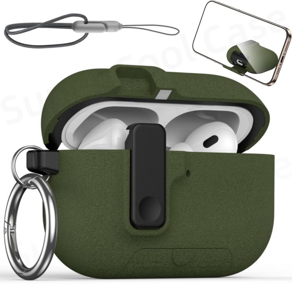(Fluffy Blue) For Airpods Pro 3 New Full Protection Auto Pop-Up Lid Design with Lanyard Wireless Charging Case For Airpods Pro 3