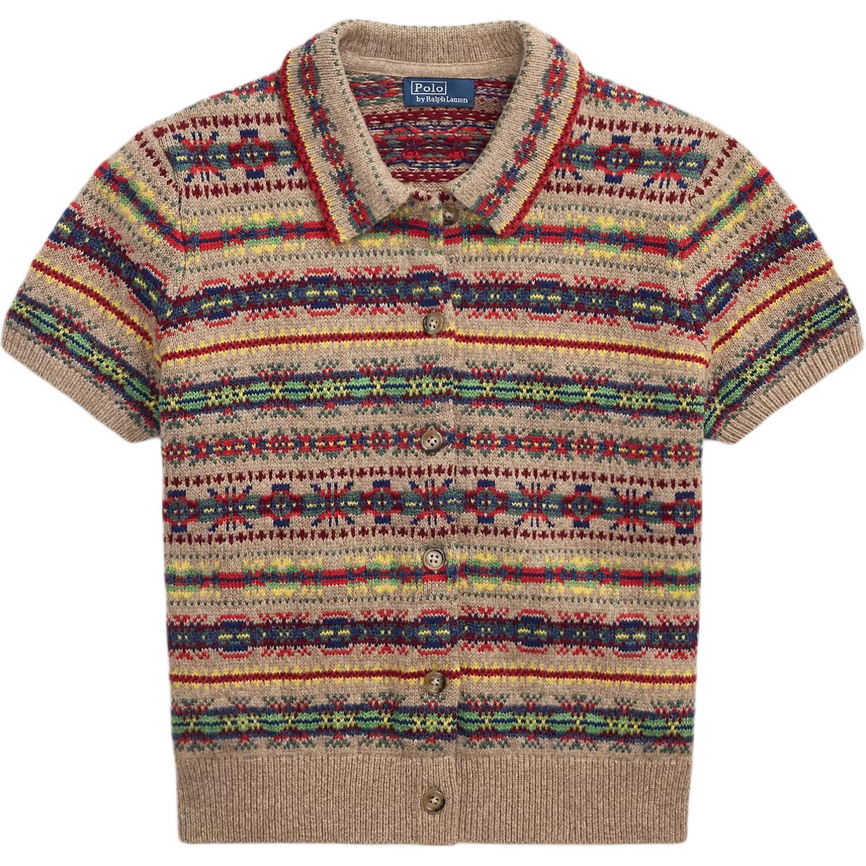 

Polo Ralph Lauren Пуловер с коротким рукавом на пуговицах Женский пуловер 211972166-001 XS