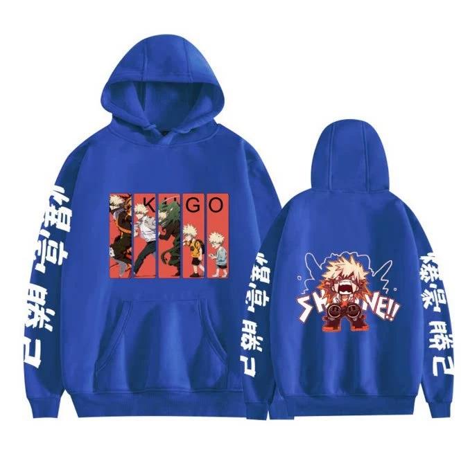 Mens Womens Hoodie My Hero Academia Anime Hoodies Streetwear Harajuku Casual Printed Hooded Pullover Sweatshirts